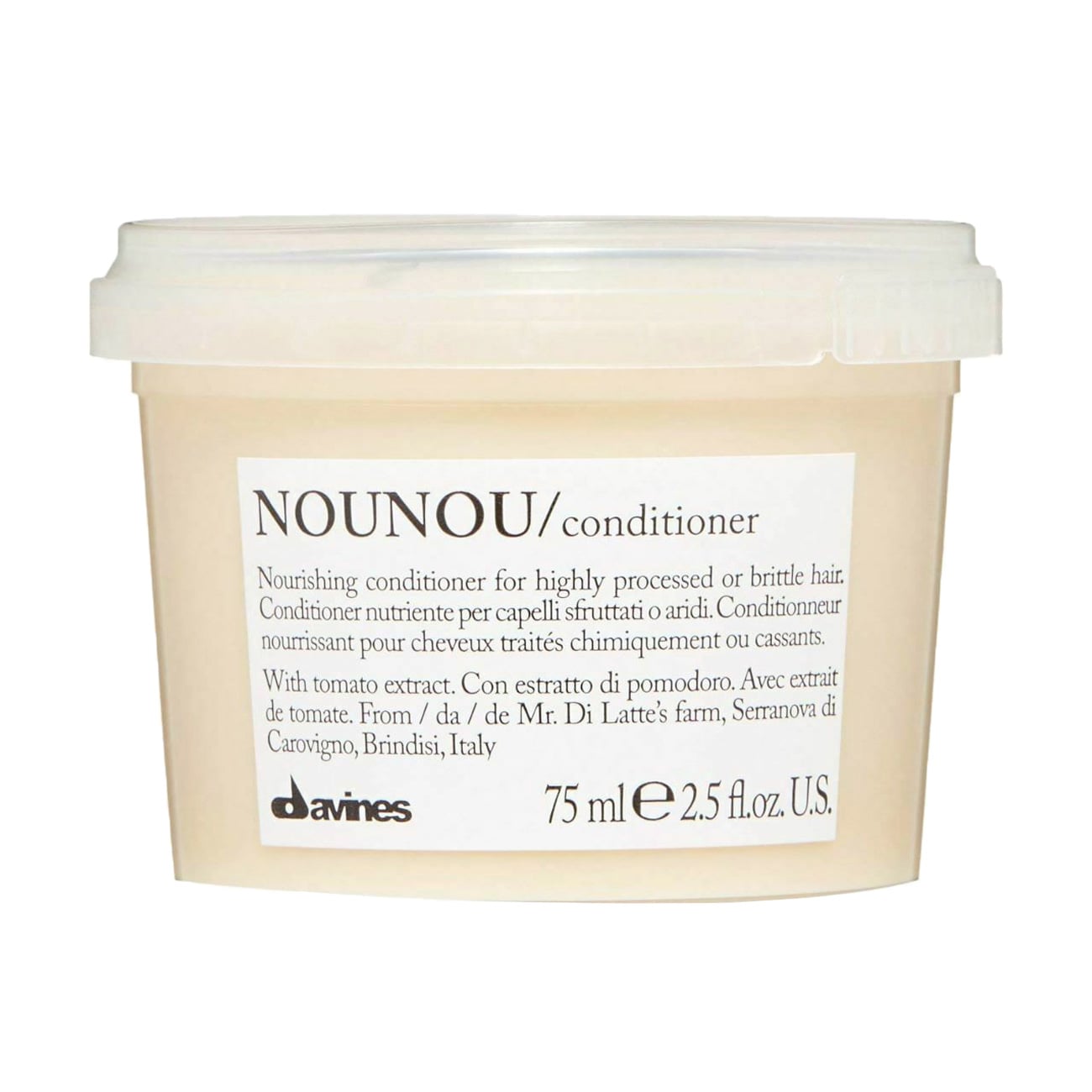 Живильний кондиціонер Davines Nounou Conditioner для пошкодженого та ламкого волосся, 75 мл
